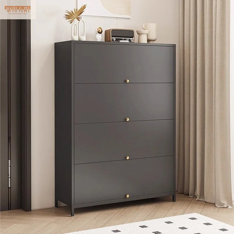 Steel entrance cabinet, shoe cabinet, household door against the wall, antique room, turned out to open the door, wrought iron s