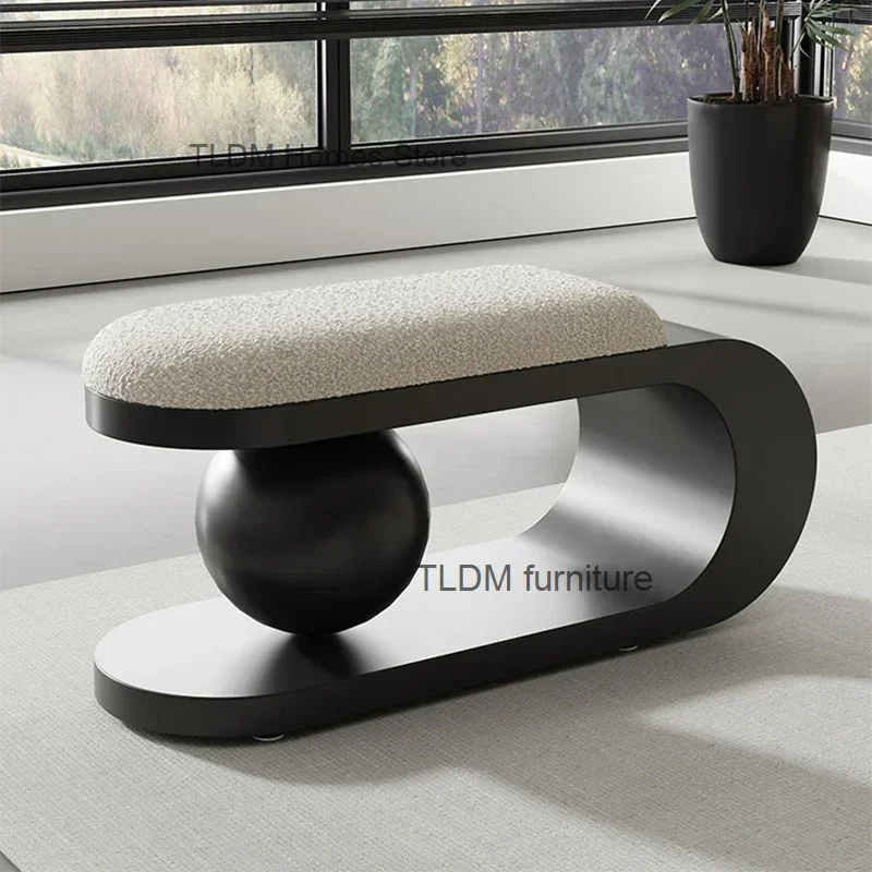 

Скандинавские домашние табуретки для пеленания обуви, скамейка для гостиной, спальни, прикроватная тумбочка, табуретки, дизайнерский светильник, роскошный диван, османская мебель B