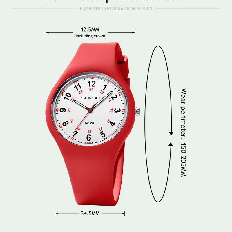 ساعة يد من السيليكون الناعم المقاوم للماء للجنسين، سهلة القراءة، قرص 24 ساعة، ممرضة طبية احترافية، طالبة، سيدة Montre #4