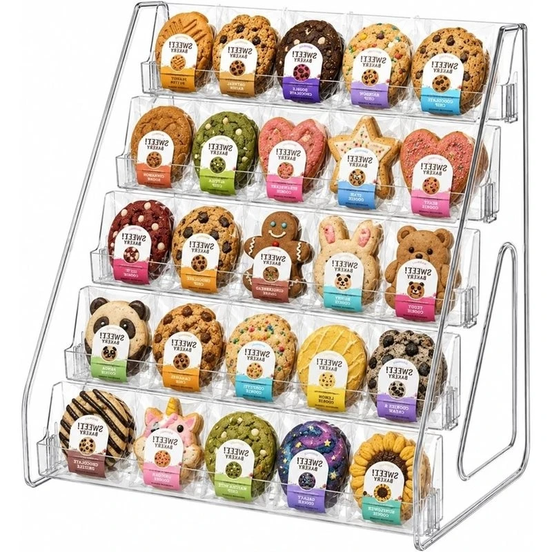 BAAG-Acrylic Cookie Display Stand 5-Tier Dessert Stand For Donuts