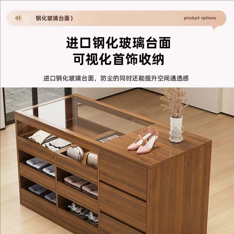 Clothing store Internet celebrity cashier Nakajima cabinet Flowing water table Display table Ornament jewelry display case Bar