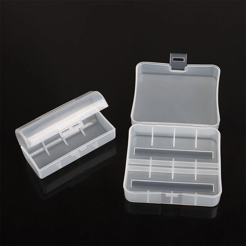 Clear 26650 Battery Storage Box Hard Case Holder Container Waterproof Battery Power Bank Plastic Case Transparent Battery Box