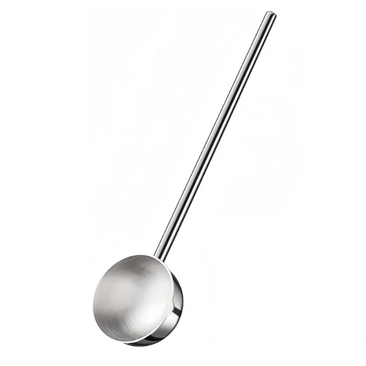 Small Soup Ladle Stainless Steel Metal Deep Spoon with Pour Spout 2 Oz Long Handle Gravy Ladles Heat-Resistant 10.5 Inch