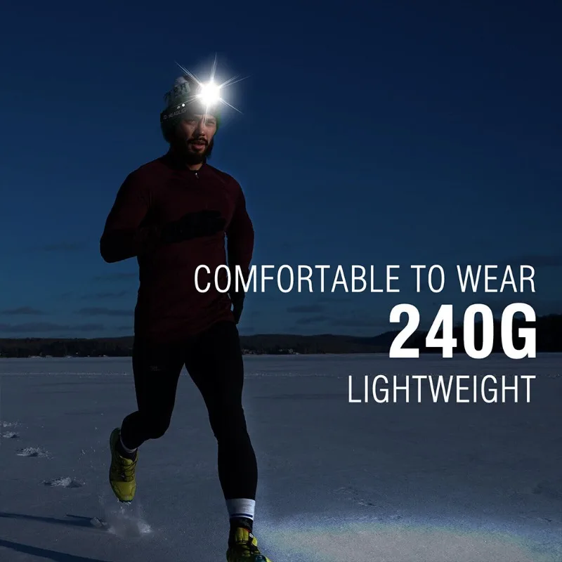 LED Sensor Headlamp, High-Brightness Rechargeable Head-Mounted Flashlight, Mining Lamp, Night Fishing, 3000 White Light, Outdoor