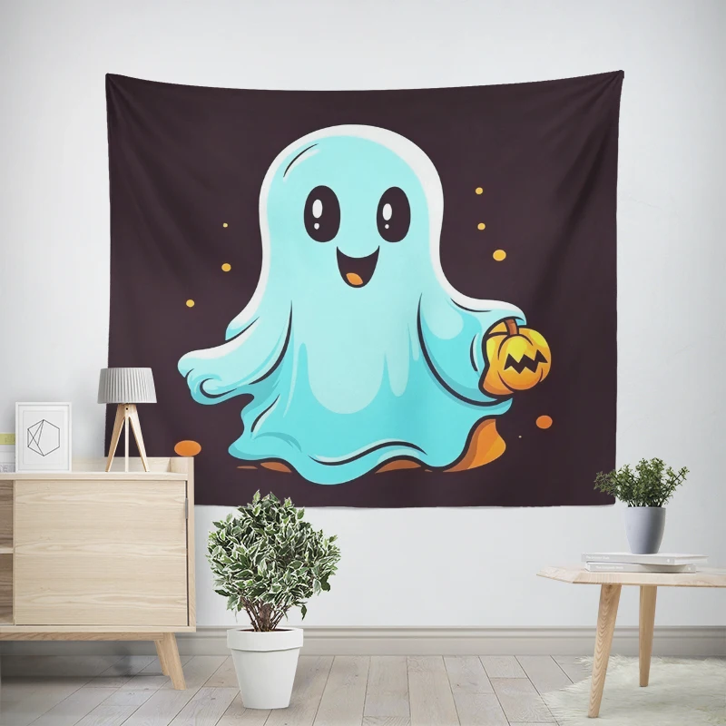 Haupt dekorationen moderne Raum dekor Artikel Wandteppich ästhetische Schlafzimmer Wand kunst große Stoff Tapisserien Halloween Herbst lustig