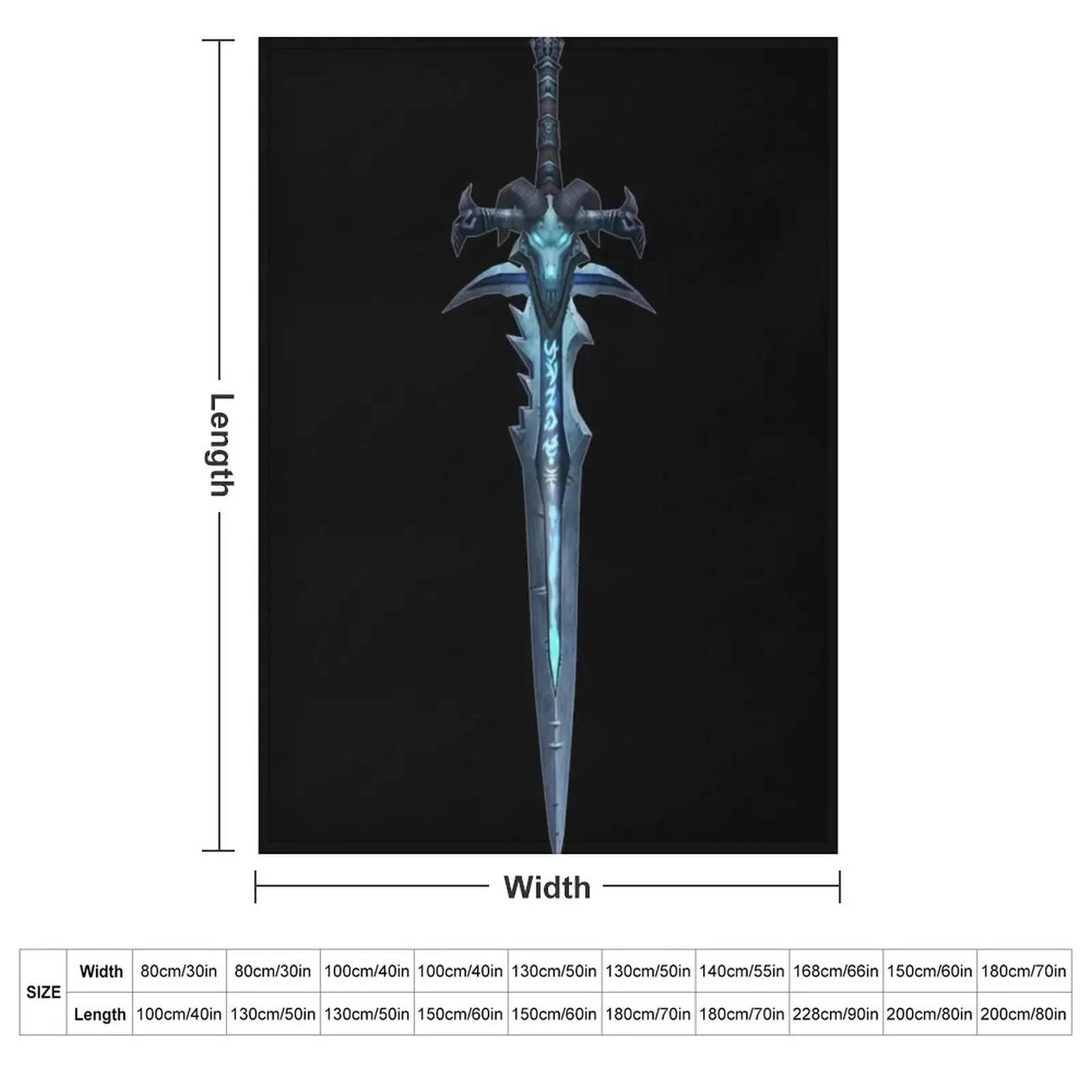 Frostmourne Throw Blanket couch cozy soft plush fuzzy picnic outdoor blanket