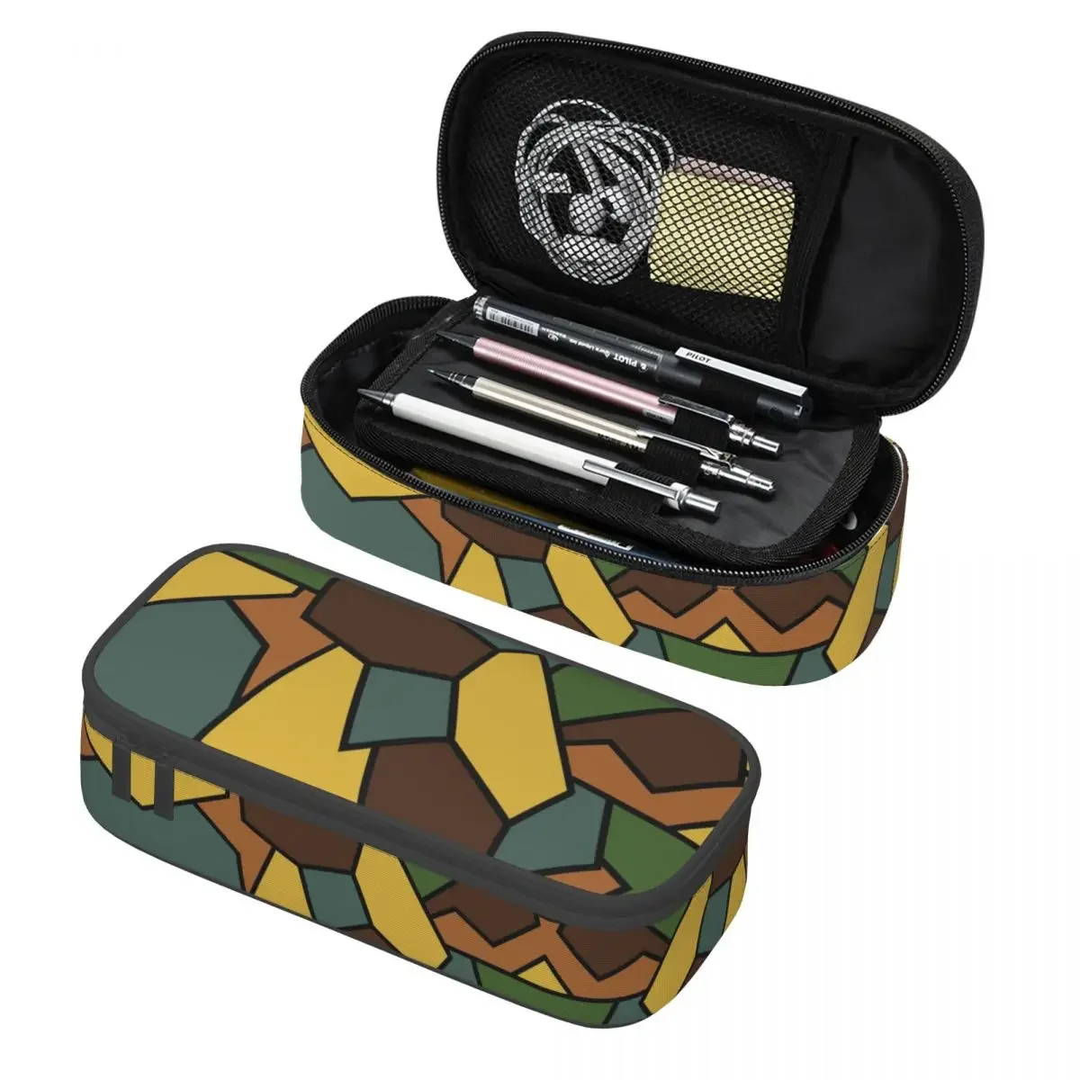

Custom German Camouflage Camo Korean Pencil Cases Girl Boy Large Capacity Multicam Military Pencil Pouch Students Stationery