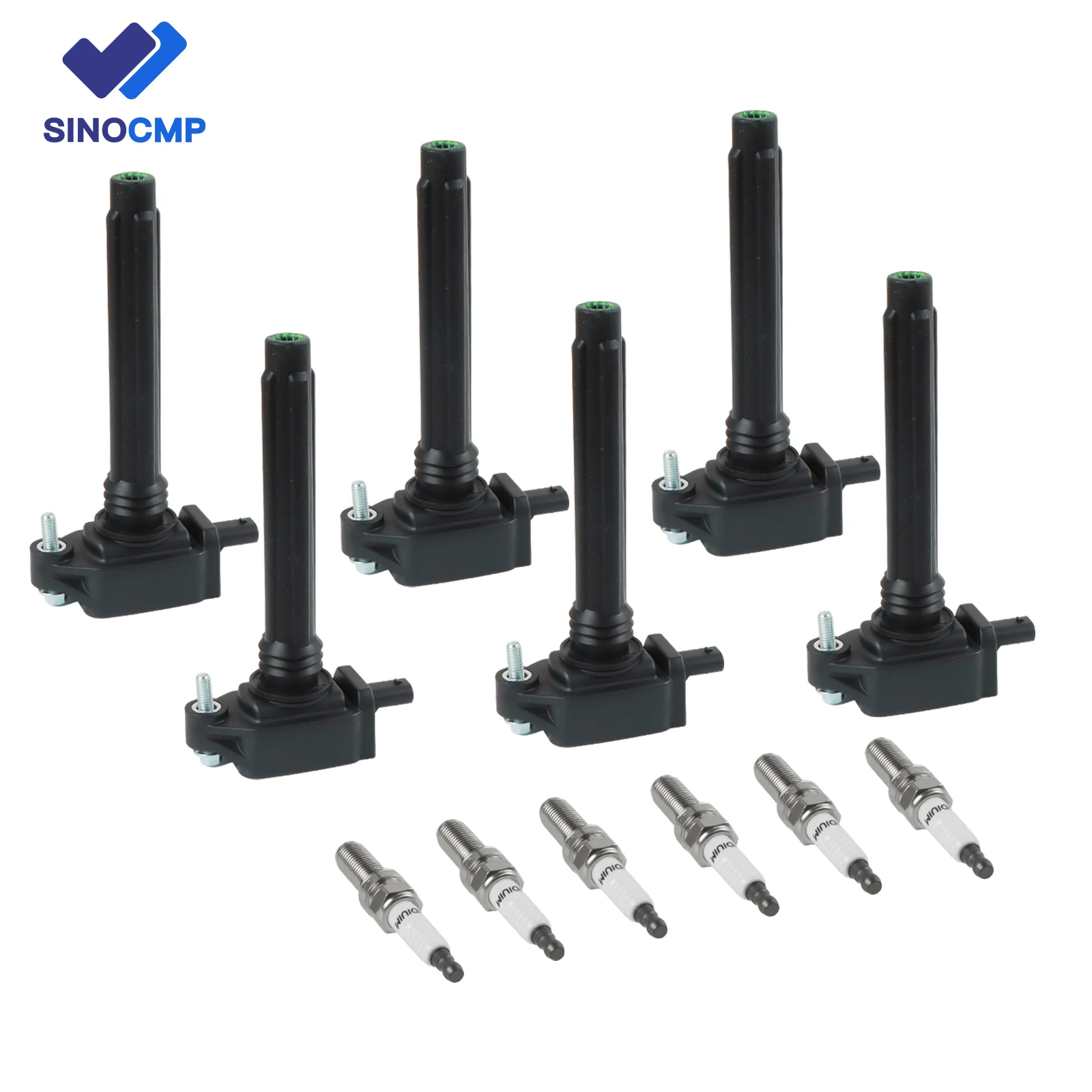 6pcs 36-8196 0221504032 5149168AH 5149168AI 5C1848 Performance Ignition Coil & Iridium Spark Plug Fits Dodge Jeep Ram UF648