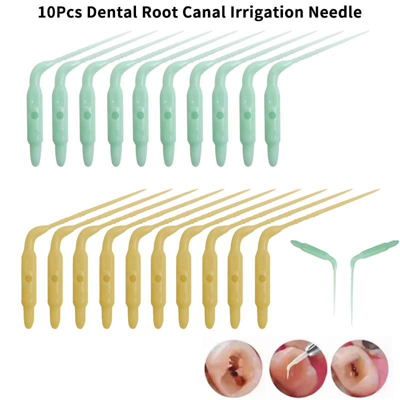 10Pcs Dental Endo IrrigatIon Tip Dental Root Canal IrrigatIon Tip 22/28mm Plastic Sonic Powered Tips Air Scaler Handpiece Denta