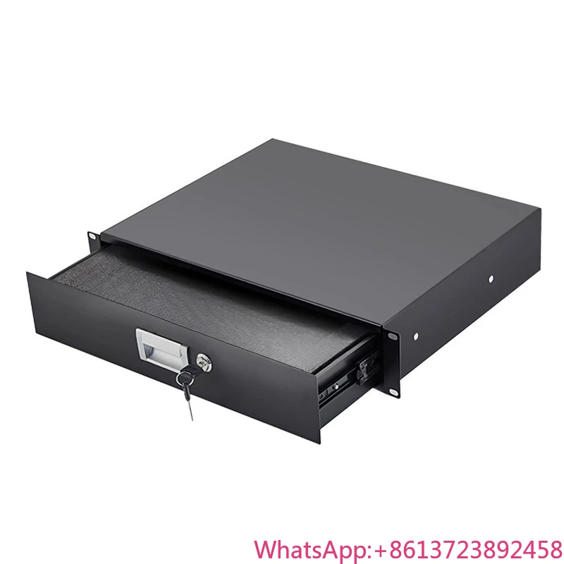 

2U Metal with Lock Strap Microphone Protection Cotton Wireless Microphone 19 Standard Cabinet Drawer Air Case Accessories