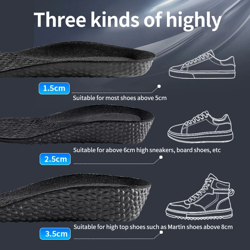 1Pair EVA Sports Shock Absorption Shoes Insole for Feet Height Increase Insoles Men Women Arch Support Orthopedic Shoe Pads image 6