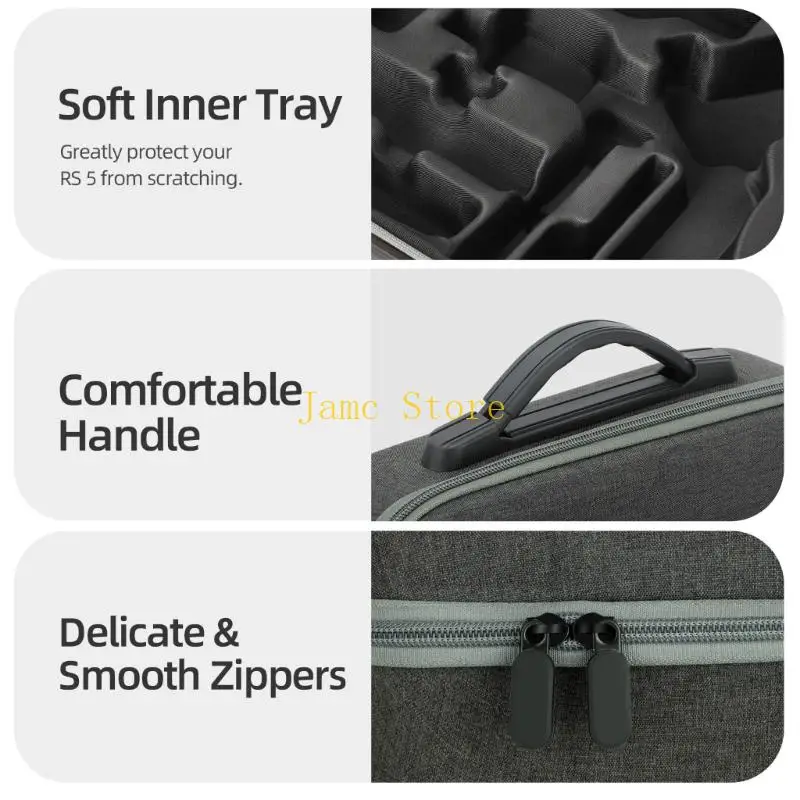 LX0B Protective Travel Storage Bag For RS5 Stabilizer And Gear Carrying Case with Shoulder Strap AntiScratch Fabric Shell