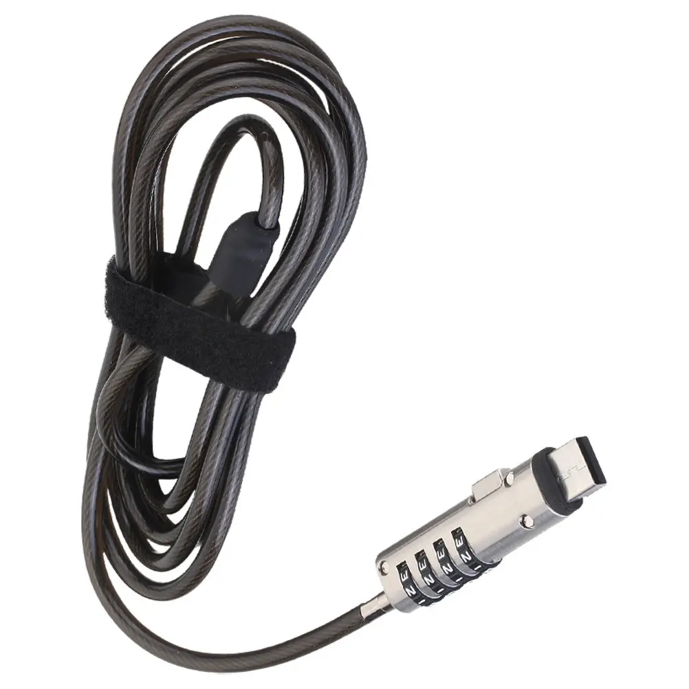 Laptop Numeric Password Lock Portable Alloy Cable Flexible 360 Rotation Anti-Theft Lock for Notebooks Laptop Locking Cable - view 5