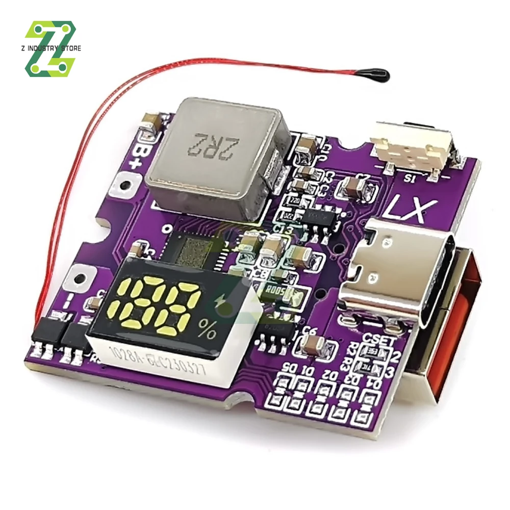 22.5W High Power Bank Bidirectional Fast Charging Mobile Power Module Circuit Board With LED Display Type-C USB Interface