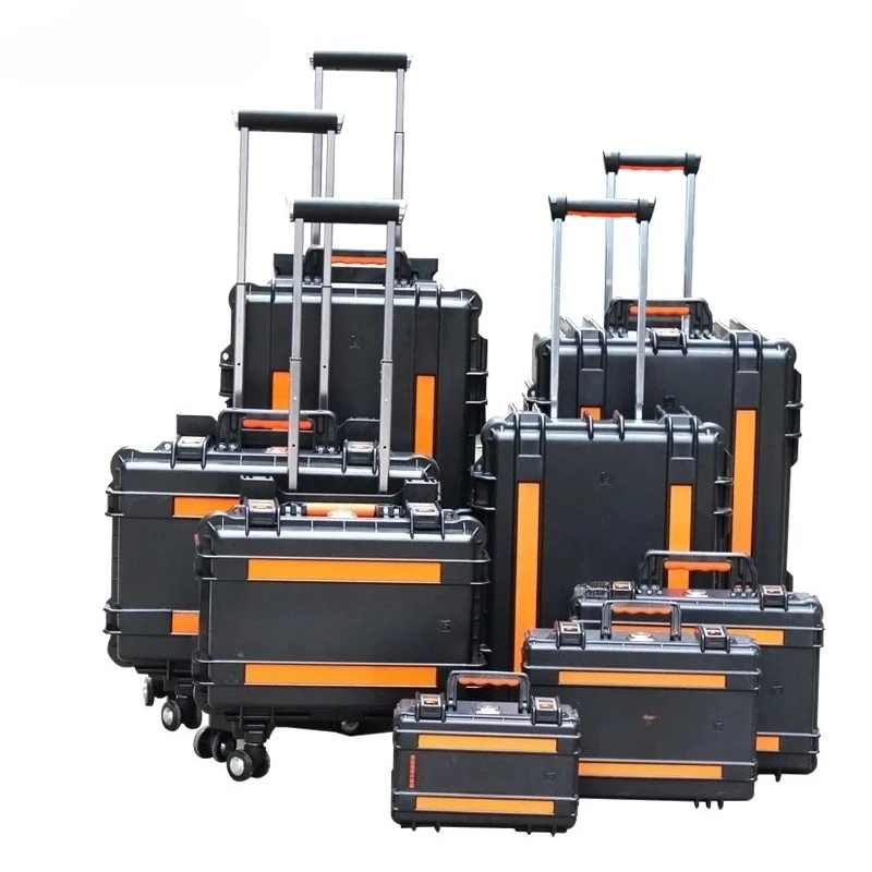 Heavy-duty trolley aluminum toolbox with wheels Brilliant LaoA