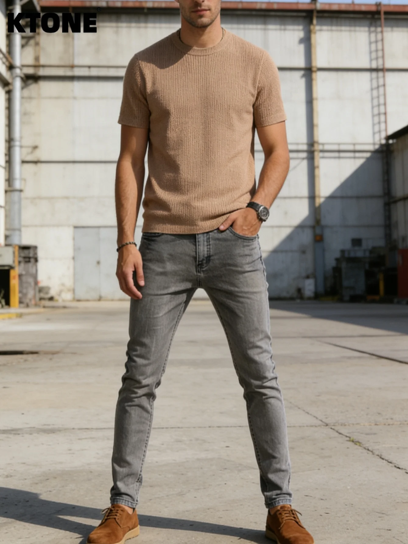 

Men's Gray Slim Jeans Pant Original Y2K Drip Fashion Comfort Denim Trousers No accessories or belts included