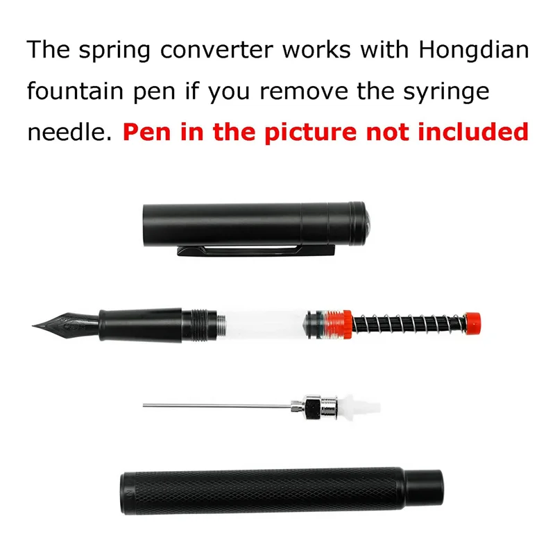 Gfc-5 PCS Fountain Pen Ink Syringe Filler, Spring Converter with Removable Blunt Needle Tip