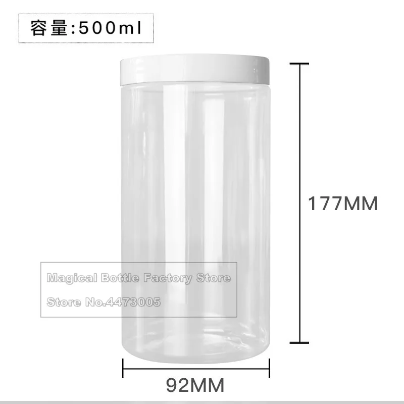 1000ML White Black Coffee Brown Transparent Lid Cover Clear Empty Packaing PET Plastic Jar Pot Container Bottle