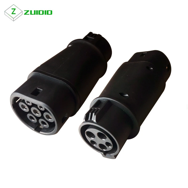 Adaptador EV 16A 32A SAE J1772 conector EVSE cargador de coche tipo 1 a Tipo 2 o tipo 2a Tipo 1 Adaptador de carga para vehículo eléctrico