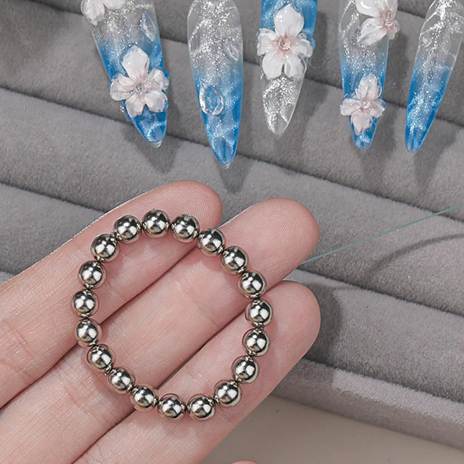 5mm WaterRipple ojos de gato cuentas magnéticas estilo océano bola redonda magnética esmalte de uñas en Gel efecto de tira 3D herramientas de arte de manicura