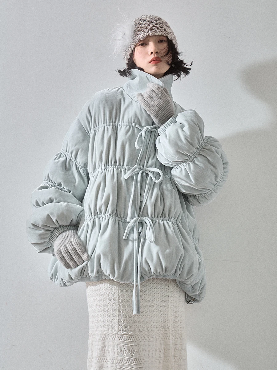 

Женская утепленная куртка Liparpa Velvet Low Luxury Bubble Sensation 90 White Du down ort Jaet: уютная, теплая, модная, в ретро-стиле