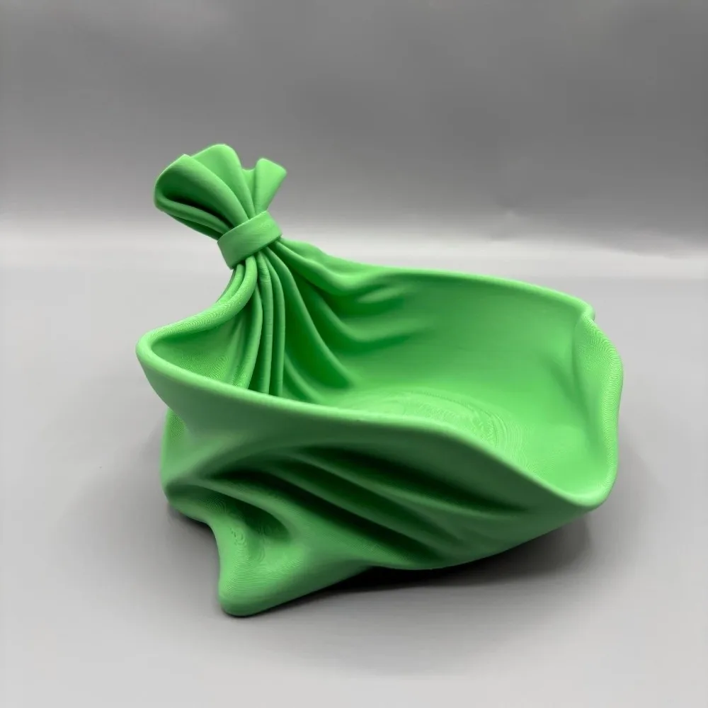 Gefaltetes Weihnachts-Dekorations-Aufbewahrungstablett, einfarbig, vielseitig einsetzbar, in Form einer Geschenktüte, lustiges, elegantes 3D-Drucktablett, Weihnachtsparty – Detail 8