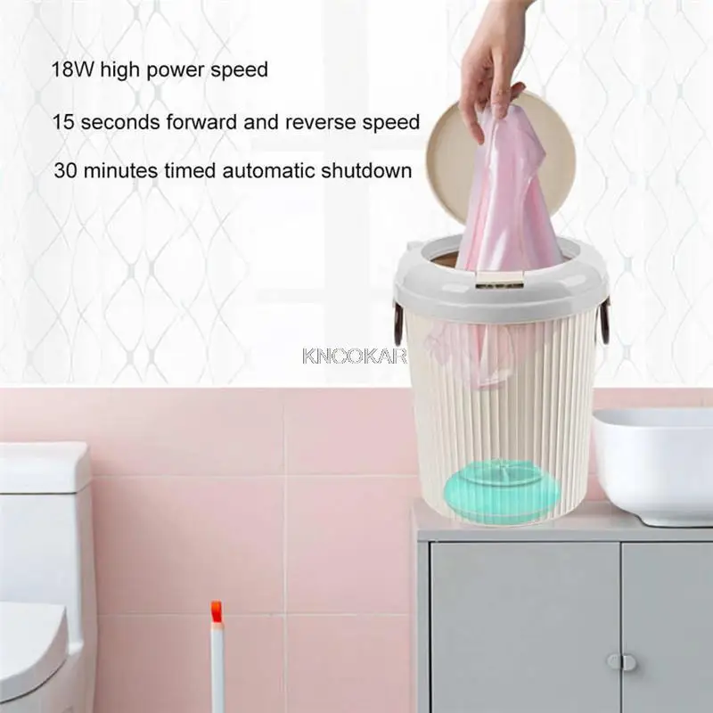 غسالة غسيل سطح المكتب المحمولة الصغيرة بالطاقة 18 وات غسالة الملابس بالموجات فوق الصوتية توربينات مصممة لتنظيف المياه الحلزونية 8 لتر