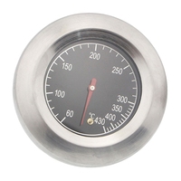 Stainless Steel Temperature Gauge Barbecue BBQ Smoker Grill Thermometer Temperature Gauge Stainless Steel Oven Cooking