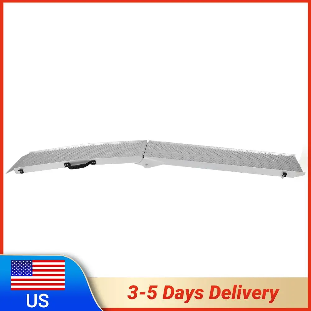 

2Pcs 85inch Aluminum Folding Loading Ramps with Handle Anti-Slip Ramps for Pickup Trucks Motorcycle Lawn Mower