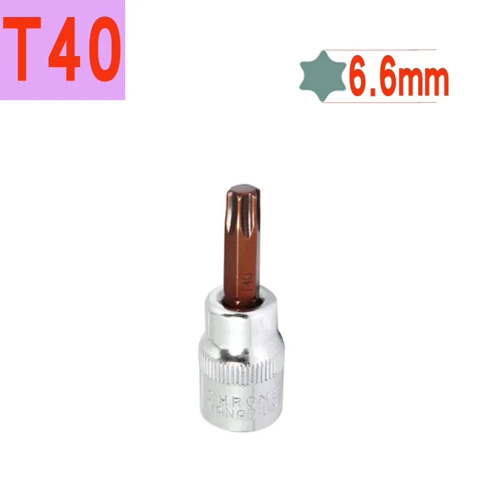 Embouts de tournevis Torx à douille hexagonale, adaptateur de douille étanche, H3, H4, H5, H6, H8, H10, T30, T40, T50, T55, 3/8 pouces