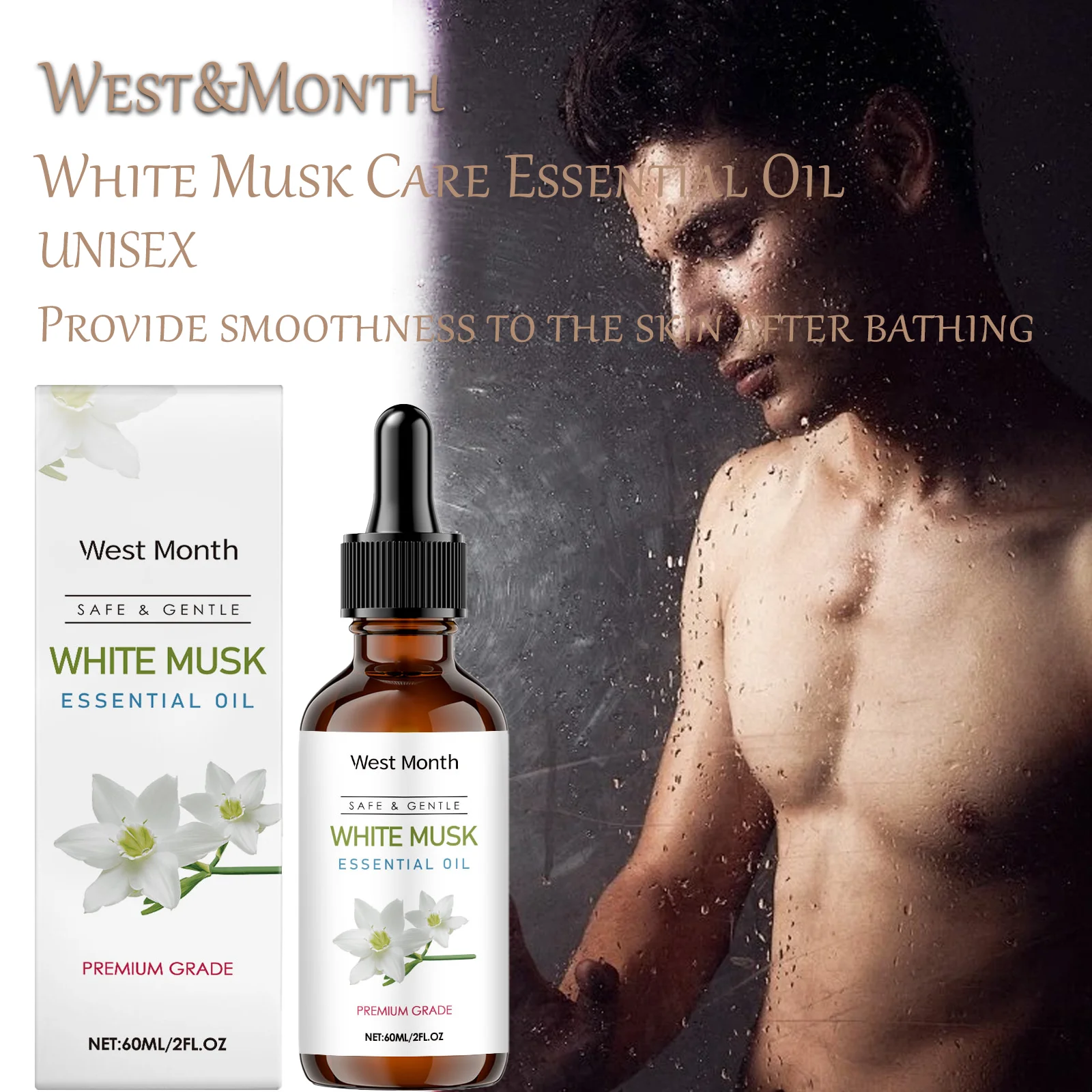 

West Montreal White Musk Care Essential Oil Plant Essential Oil Hydrating, Nourishing Lasting Full Body Moisturizing