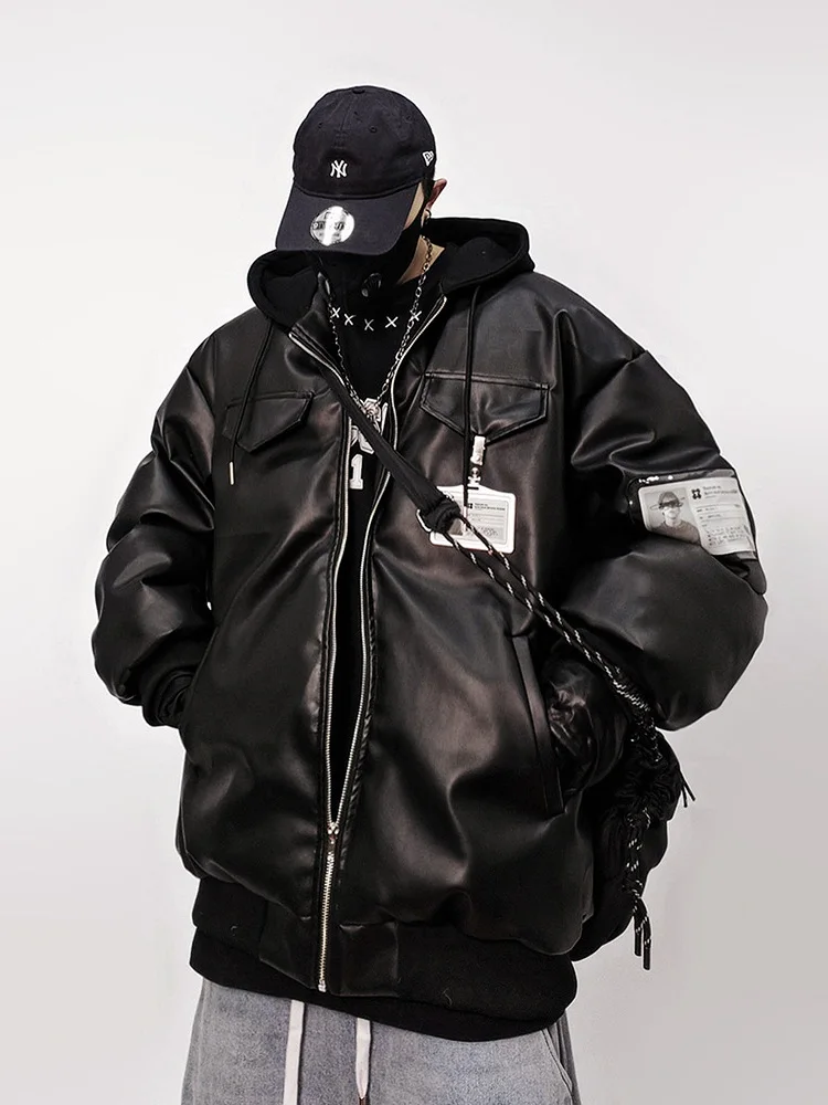 

UUC Men's down Jaet White Du Feather Warm Loose Bread Sle Zipper Closure Polyester Cotton Blend Winter Coat