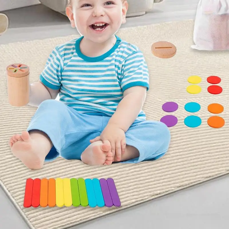 Jouets mentaires oriels en bois pour tout-petits, lumineux et attrayants, apprentissage précoce sûr, jouet de tri de documents pour enfants, garçons