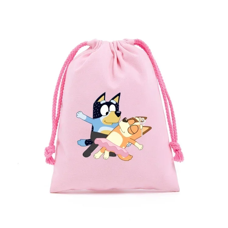 Blueys Drawstring Bag Children Cartoon Bingoes Storage Bags Cute Anime Figure Drawstring Pouch Torba na prezent urodzinowy o dużej pojemności