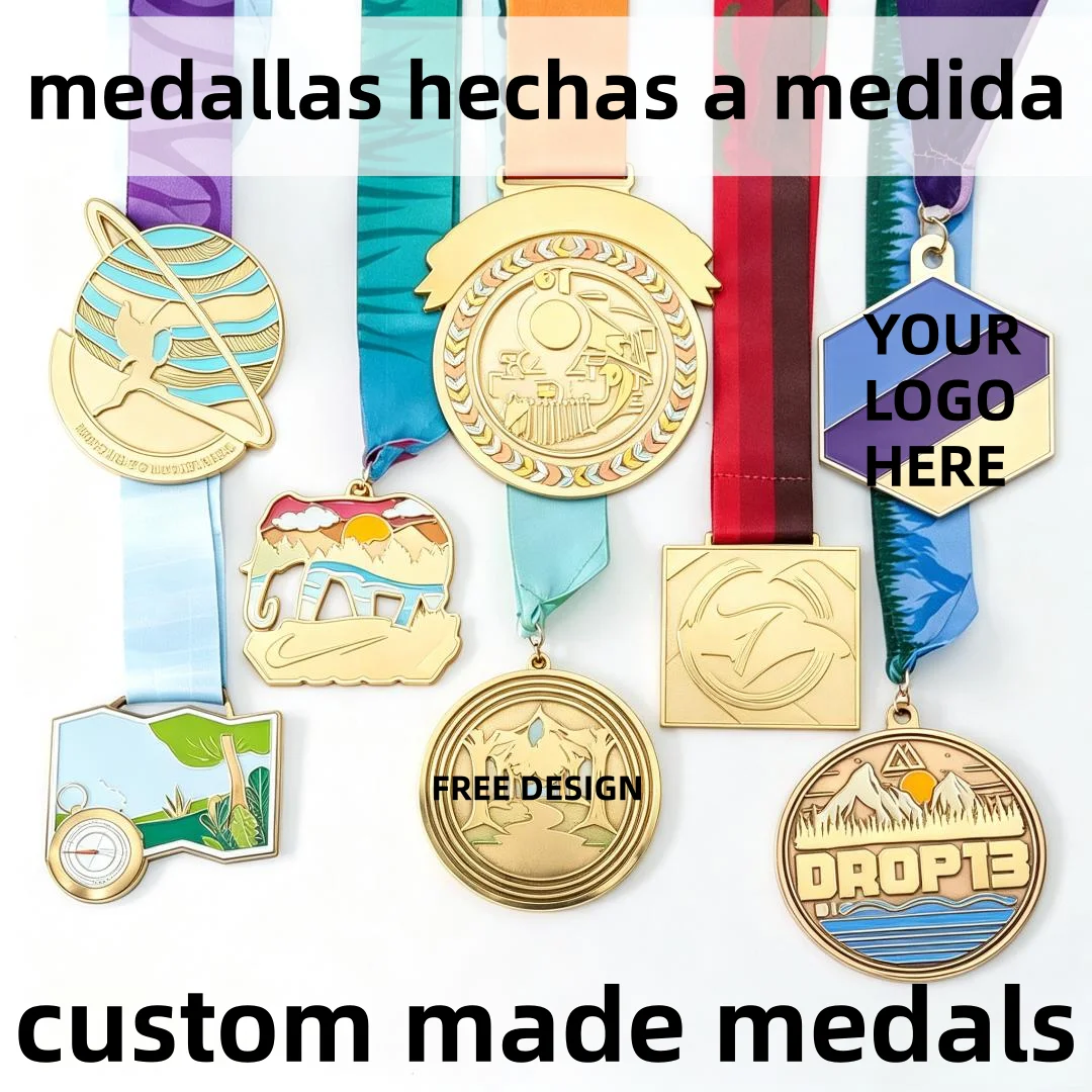 Custom Made Medals Manufacturer Wholesale Design Zinc Alloy Metal 3D Award Marathon Running Finisher Custom Sports Medal
