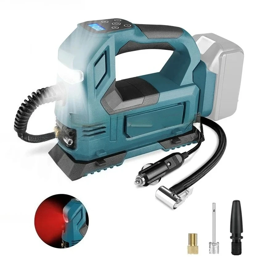 Air Inflator Portable Car Air Compressor Pump Handled Digital Rechargable Air Compressor Bare Pneumatic Tool for Makita Battery
