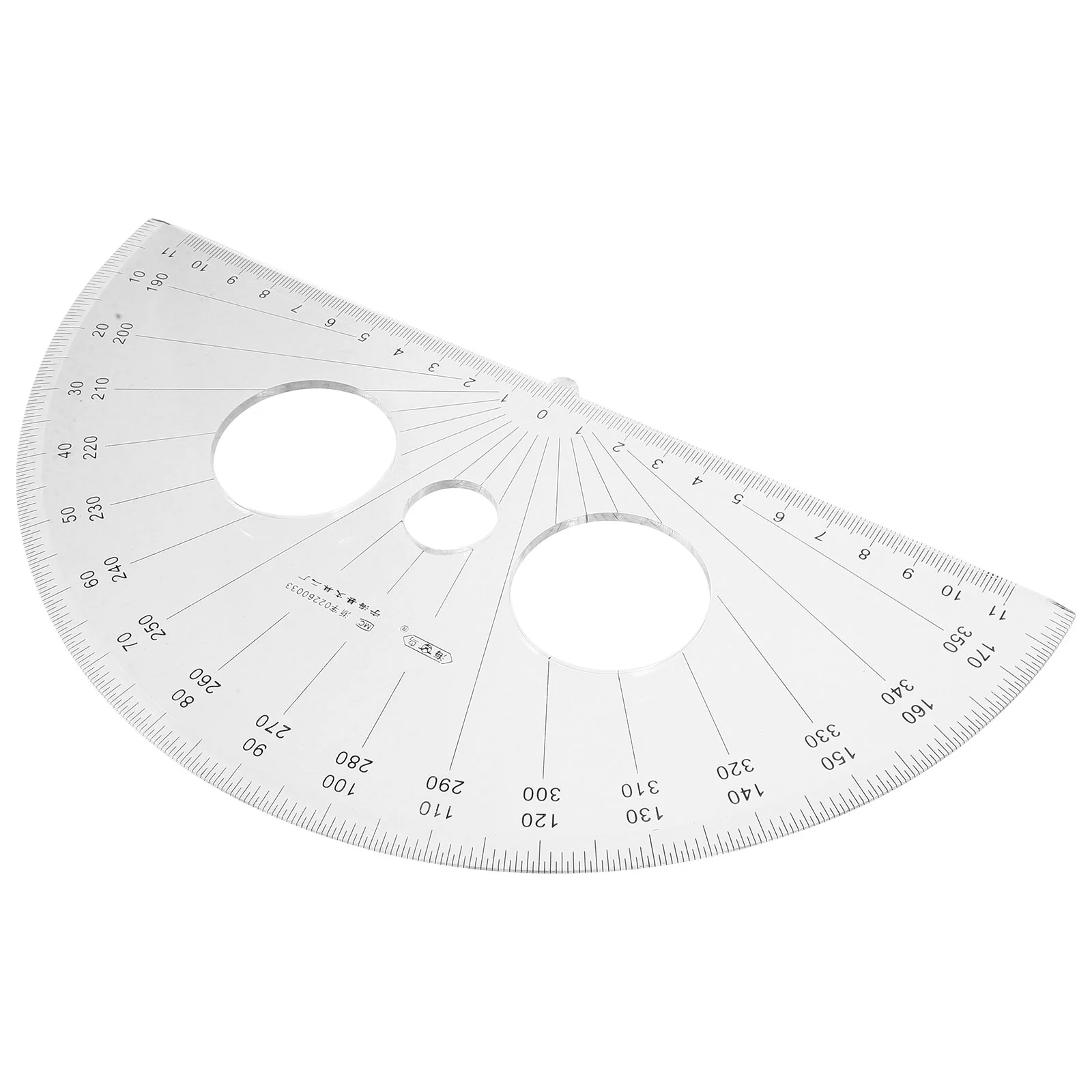 Stationery Ruler Tool Semicircle Protractor Student Measuring Plastic Angle for Drafting Clear