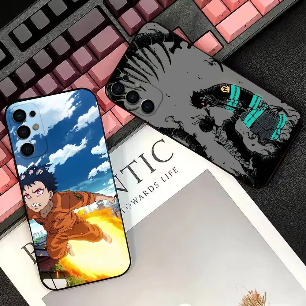 F-Fire Force S-Shinra Kusakabe Phone Case Black Silicone Soft For Samsung S25,S24,S21,S22,S23,S30,Ultra,S20,Plus,Fe,Lite