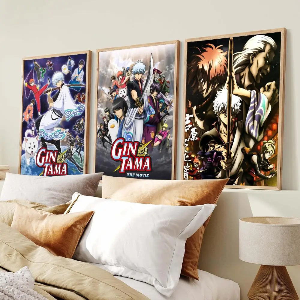 Anime G-Gintama Poster PP Wall Art Prints Poster for Dorm Room Apartment Home Office Room Decor Gift Waterproof