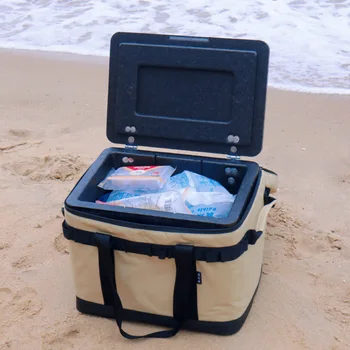 캠핑 접이식 보관 단열 박스, EPP 야외 식품 쿨러 탱크, 대용량 35L, 50L, 85L 조리기구 장비 절약 옥스포드 피크니