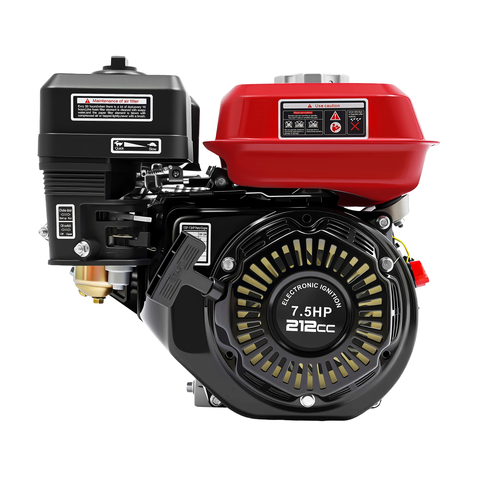 بنزين أسود 7.5 حصان، محرك بنزين مع محرك 4 كيلو وات، محرك غاز مع نسخة ترقية بدء التشغيل الكهربائي لمضخات المياه #1