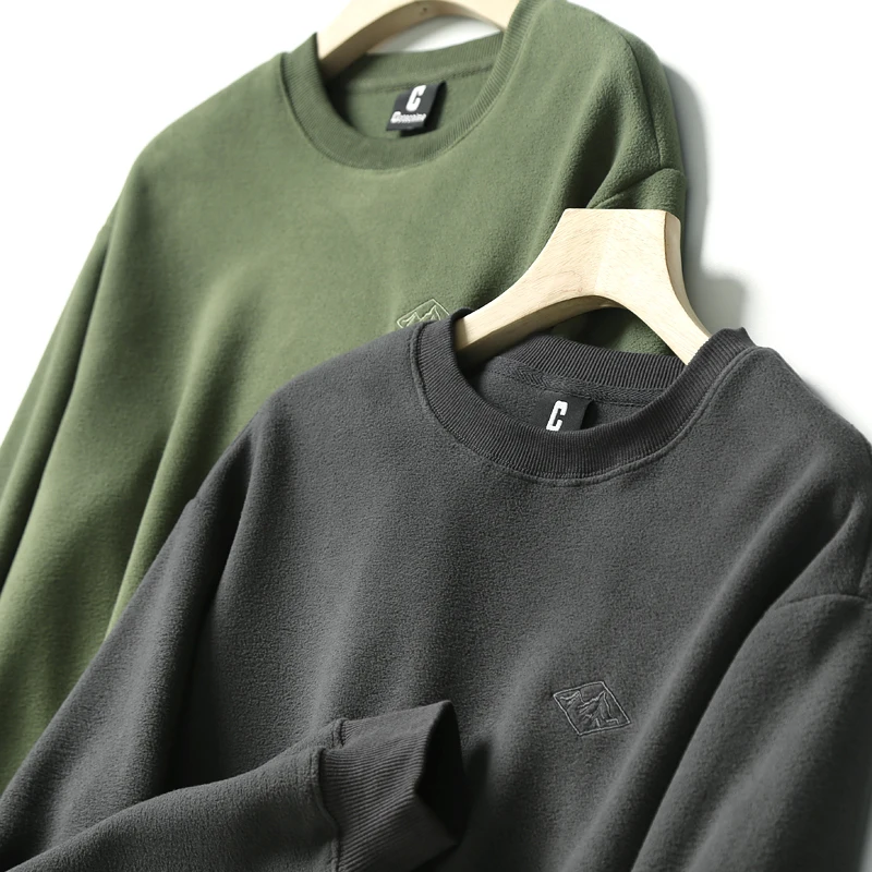 

Мягкий и удобный мужской пуловер с круглым вырезом и длинными рукавами, легко надеваемый, модная одежда для осени и зимы.