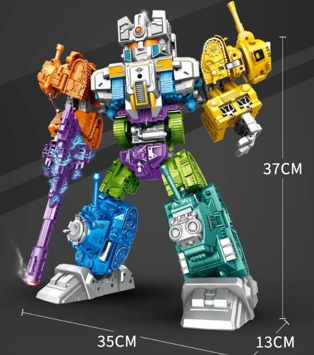 NEW YUEXING Transformation Bruticus Onslaught 6 IN 1 Q Version 35cm Alloy Robot Model Action Figure