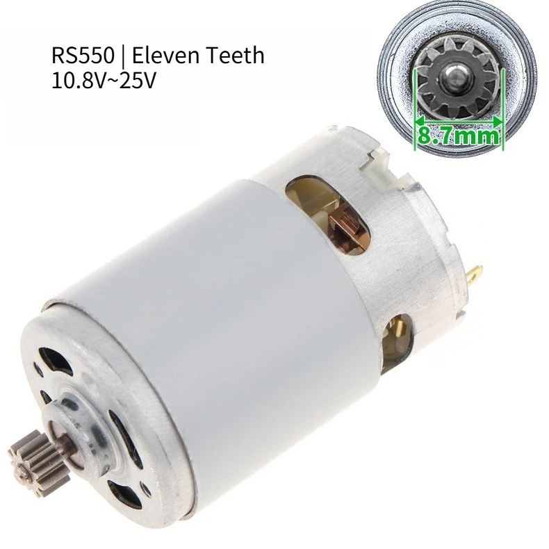 

RS550 11-Tooth DC Motor, Fit for Milwaukee Dewalt Makita Bosch, 10.8V-25V Lithium Drill Screwdriver Replacement Part