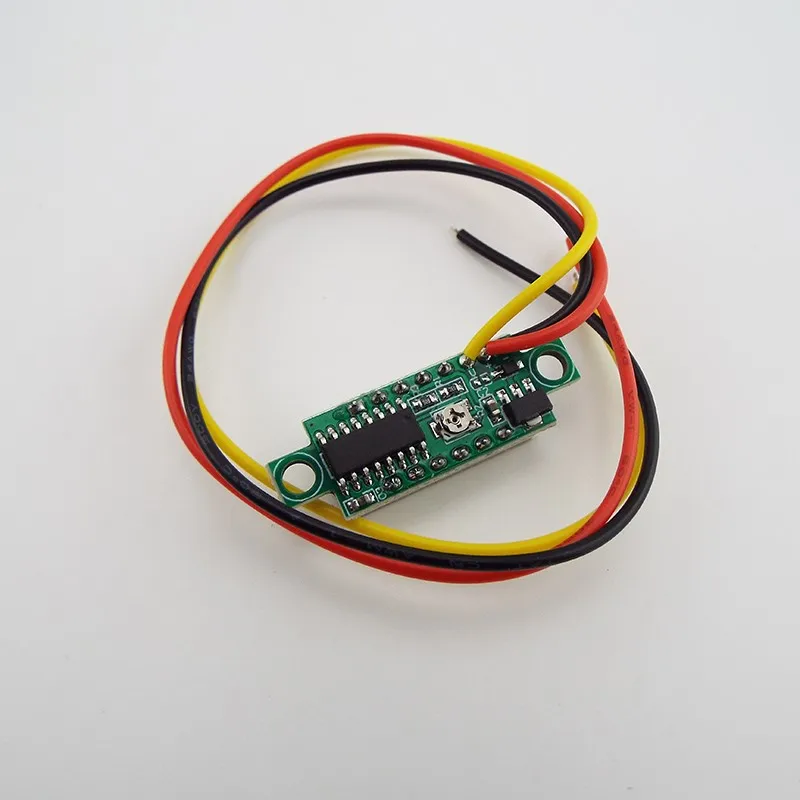 0.28 Inch Ultra Small DC Digital Display Adjustable Three Line DC 0-100V Battery Voltmeter 2-Line 3-Line Universal A4