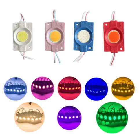 새로운 LED 모듈 12V COB 조명 광고 디자인 사인 백라이트 상점 배너 방수 IP65 화이트 레드 그린 블루 옐로우 20개