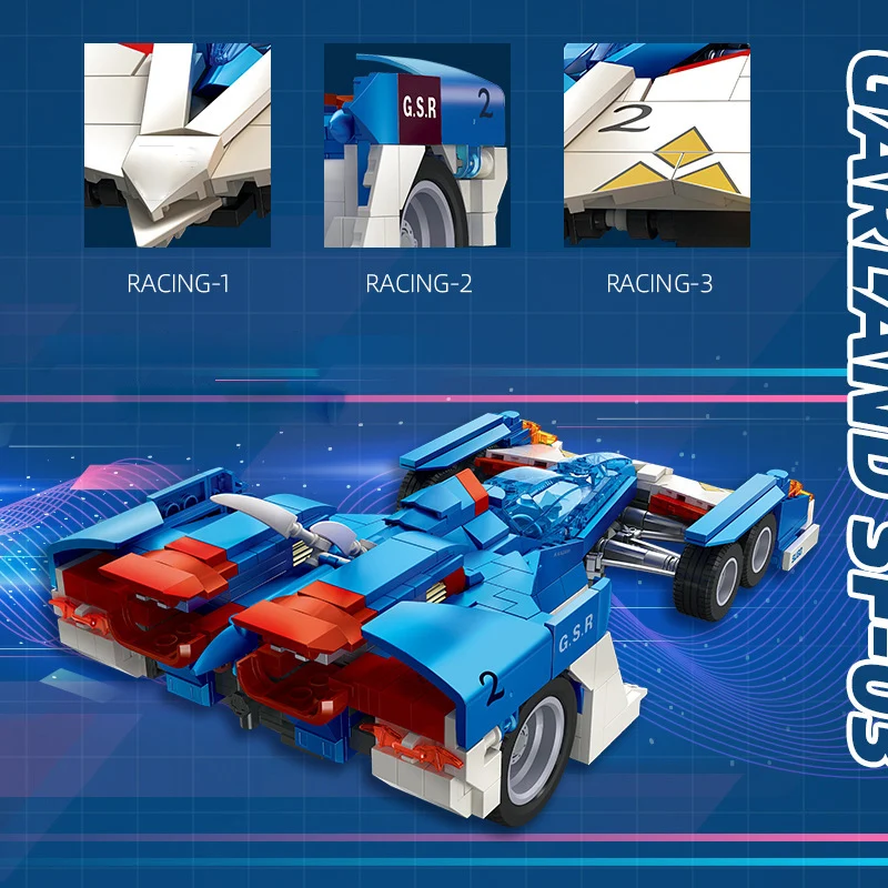 Klocki konstrukcyjne Speed Car FutureS GPX Cybers Formula Racing Model Vehicle Asurada GSR Kolekcja zabawek z klocków konstrukcyjnych na prezent