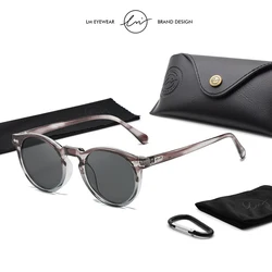 LM 2023 New Men's Polarized Sunglasses Unisex Ultralight Round Sun Glasses Men Women Vintage Driving Eyewear gafas de sol hombre