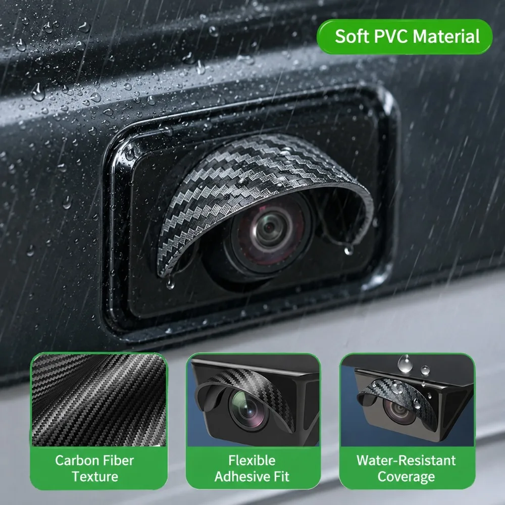 Rear View Camera Rain Cover For Universal Vehicles Camera Waterproof Rain Shield Silicone Visor Guard Auto Accessories Cover