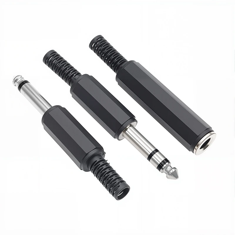 Male Connector Audio Plug Socket 6.35MM Mono/Stereo with Solder Lugs for Cable Repair